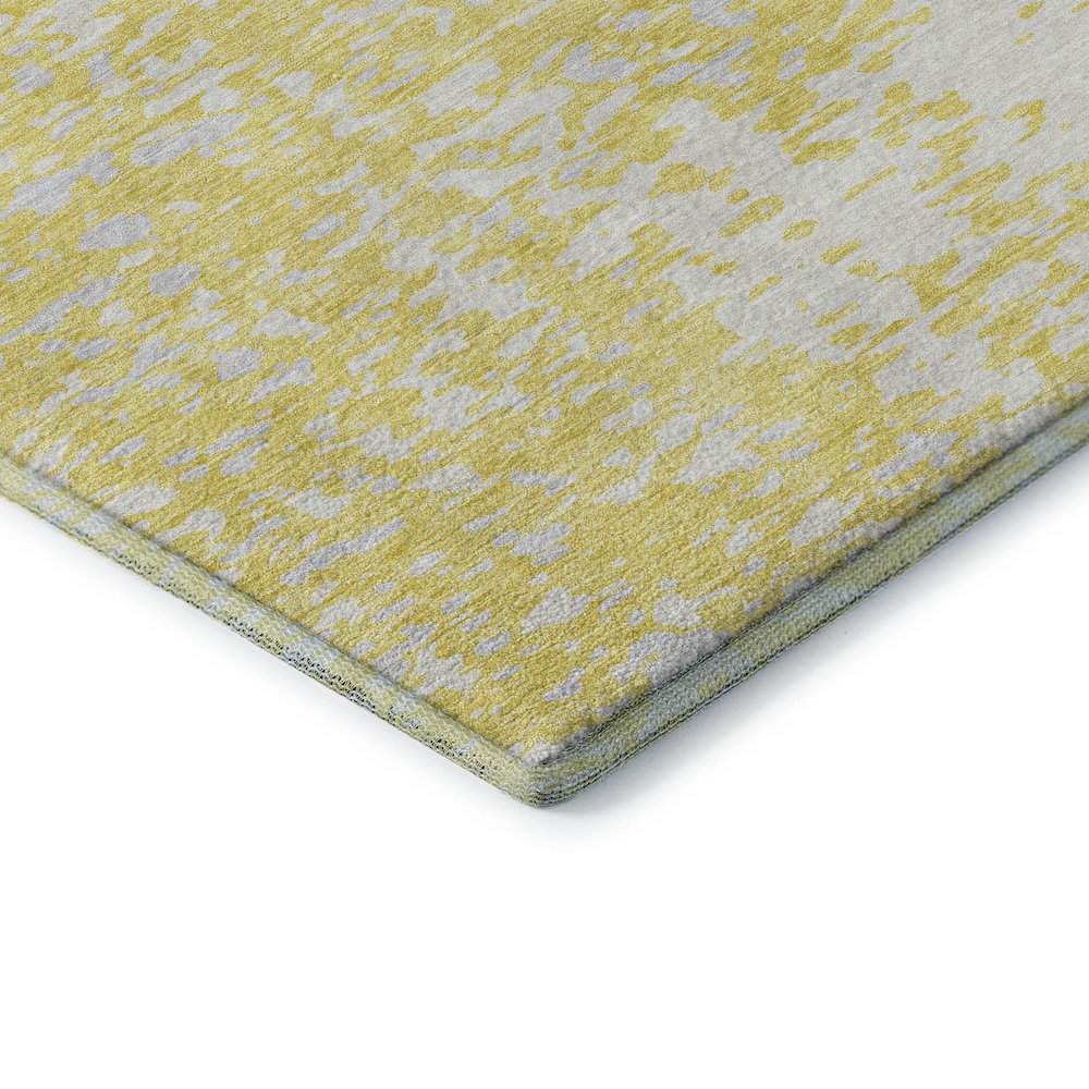 Premium Machine Washable Mayfield AMF949 Yellow 2'6" x 3'10" Rug. Picture 3