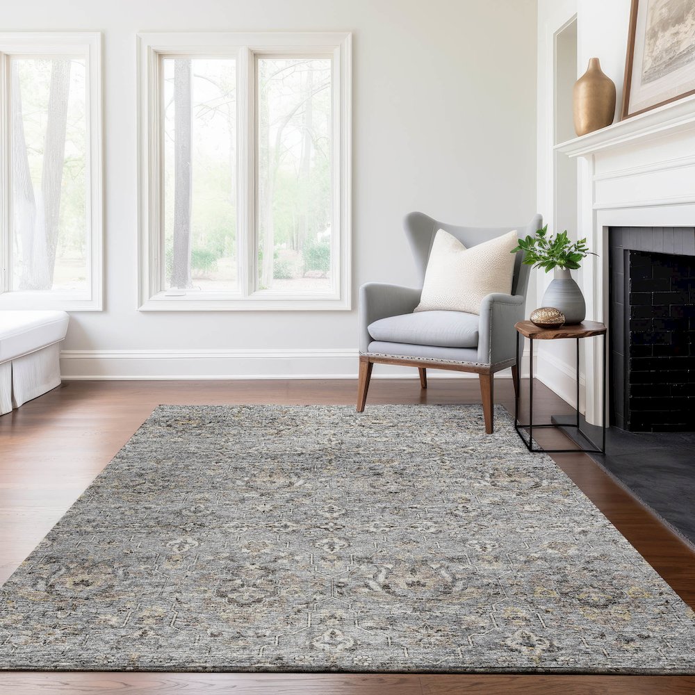 Premium Machine Washable Mayfield  Ash 5' x 7'6" Rug. Picture 6