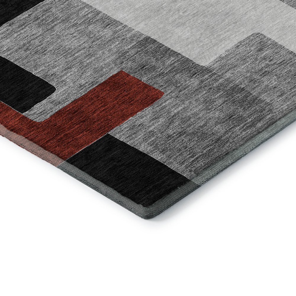 Premium Machine Washable Mayfield AMF955 Gray 2'6" x 3'10" Rug. Picture 3