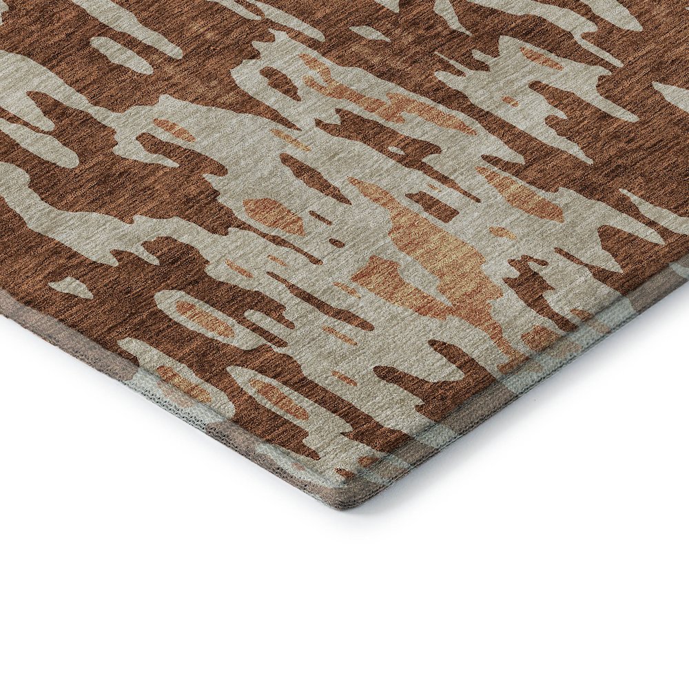 Premium Machine Washable Mayfield AMF957 Paprika 2'6" x 3'10" Rug. Picture 3