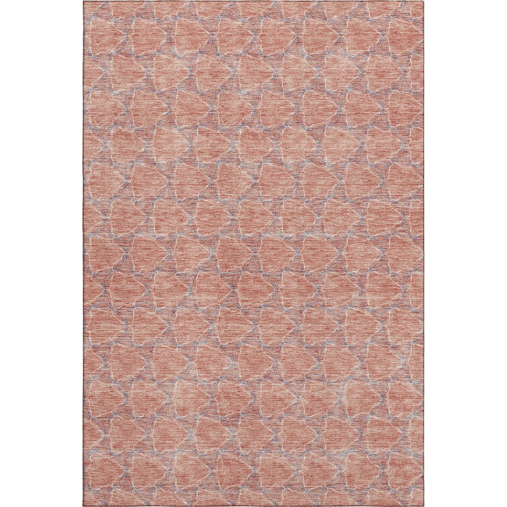 Premium Machine Washable Mayfield AMF960 Salmon 5' x 7'6" Rug. Picture 1