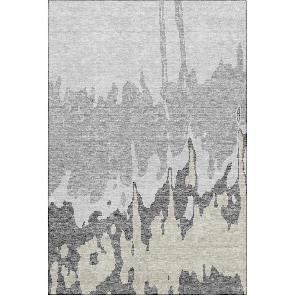 Premium Machine Washable Mayfield AMF961 Gray 5' x 7'6" Rug. Picture 1