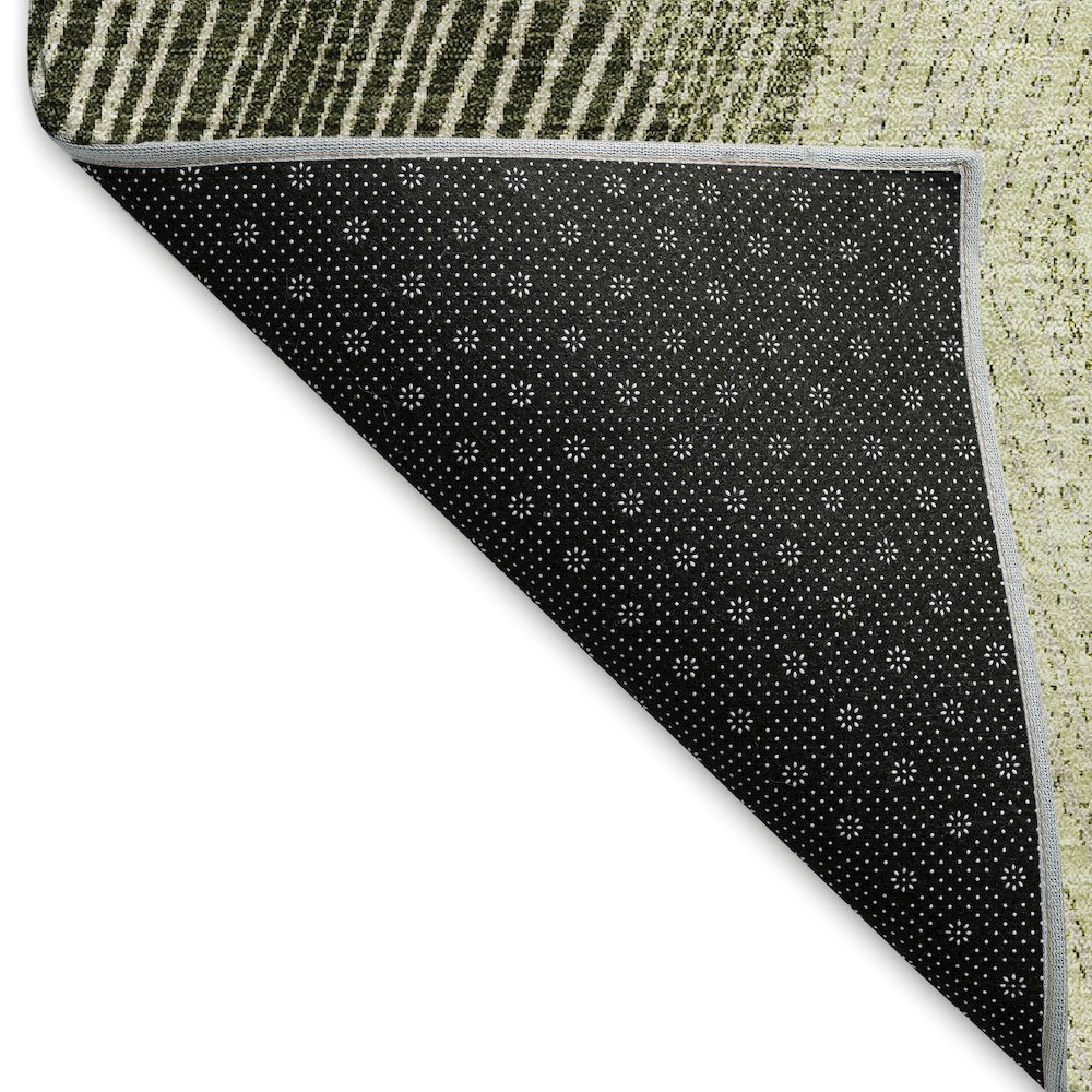 Premium Machine Washable Mayfield AMF962 Olive 2'6" x 3'10" Rug. Picture 2