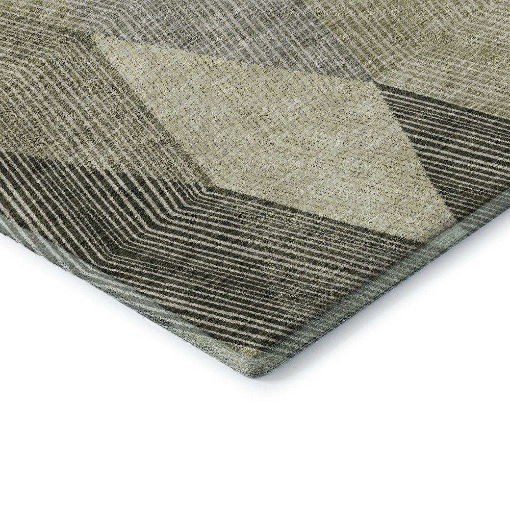 Premium Machine Washable Mayfield AMF962 Olive 2'6" x 3'10" Rug. Picture 3