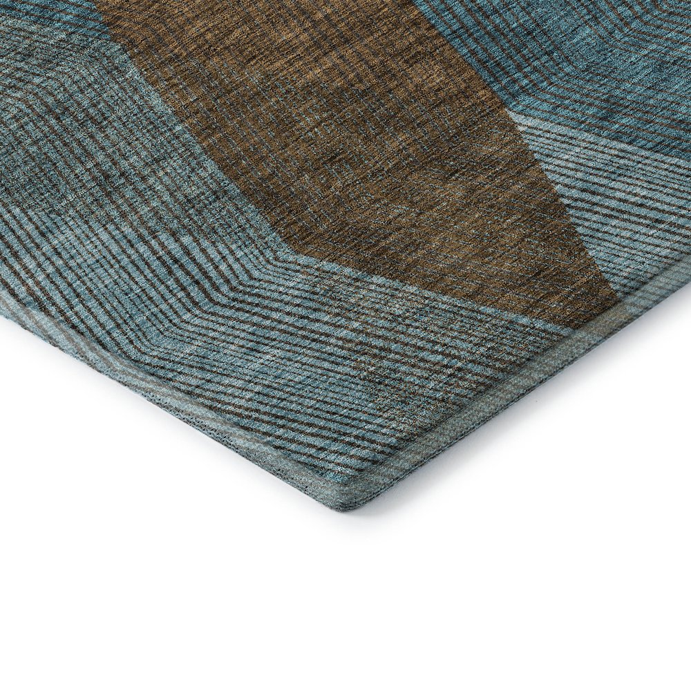Premium Machine Washable Mayfield AMF962 Teal 2'6" x 3'10" Rug. Picture 3