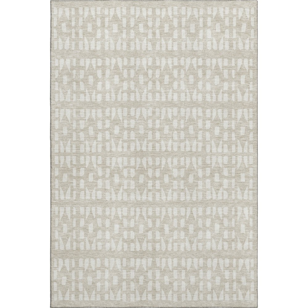Premium Machine Washable Mayfield AMF963 Beige 5' x 7'6" Rug. Picture 1