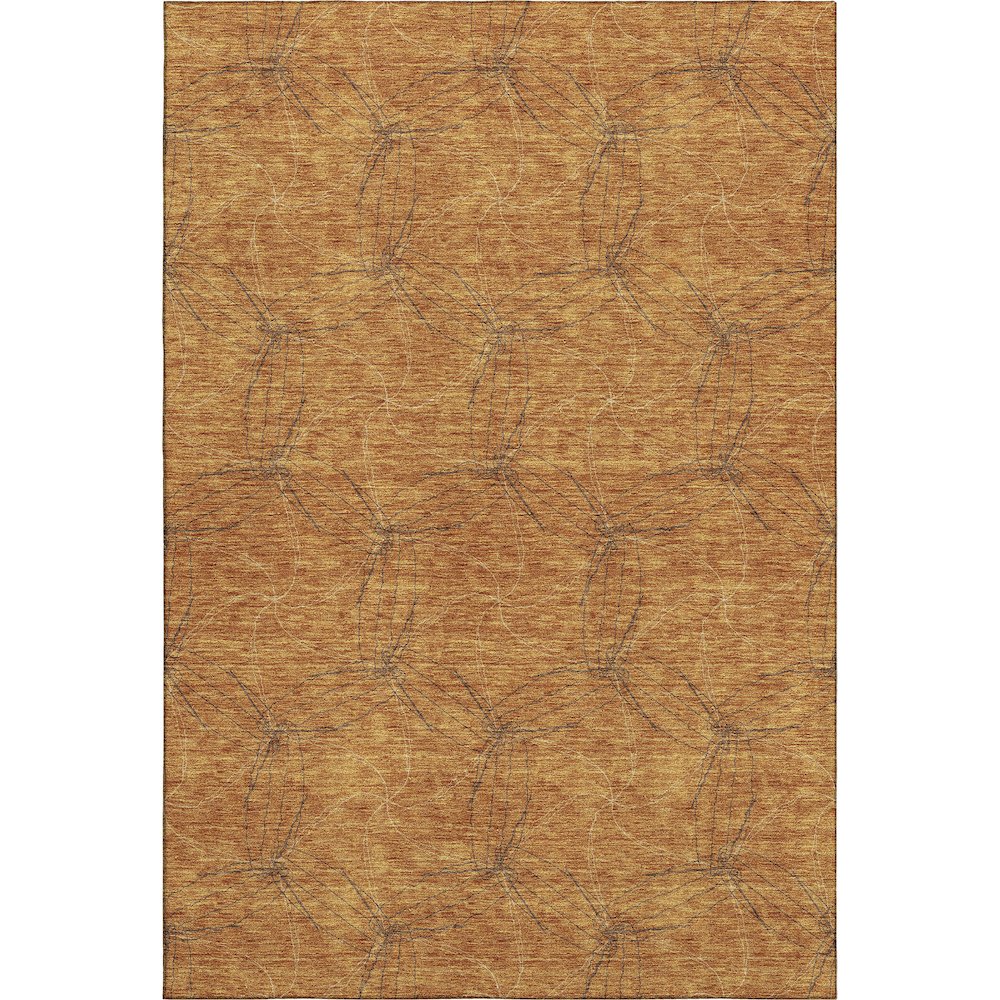 Premium Machine Washable Mayfield AMF968 Copper 5' x 7'6" Rug. Picture 1
