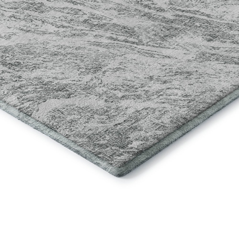 Premium Machine Washable Mayfield AMF971 Gray 2'6" x 3'10" Rug. Picture 3