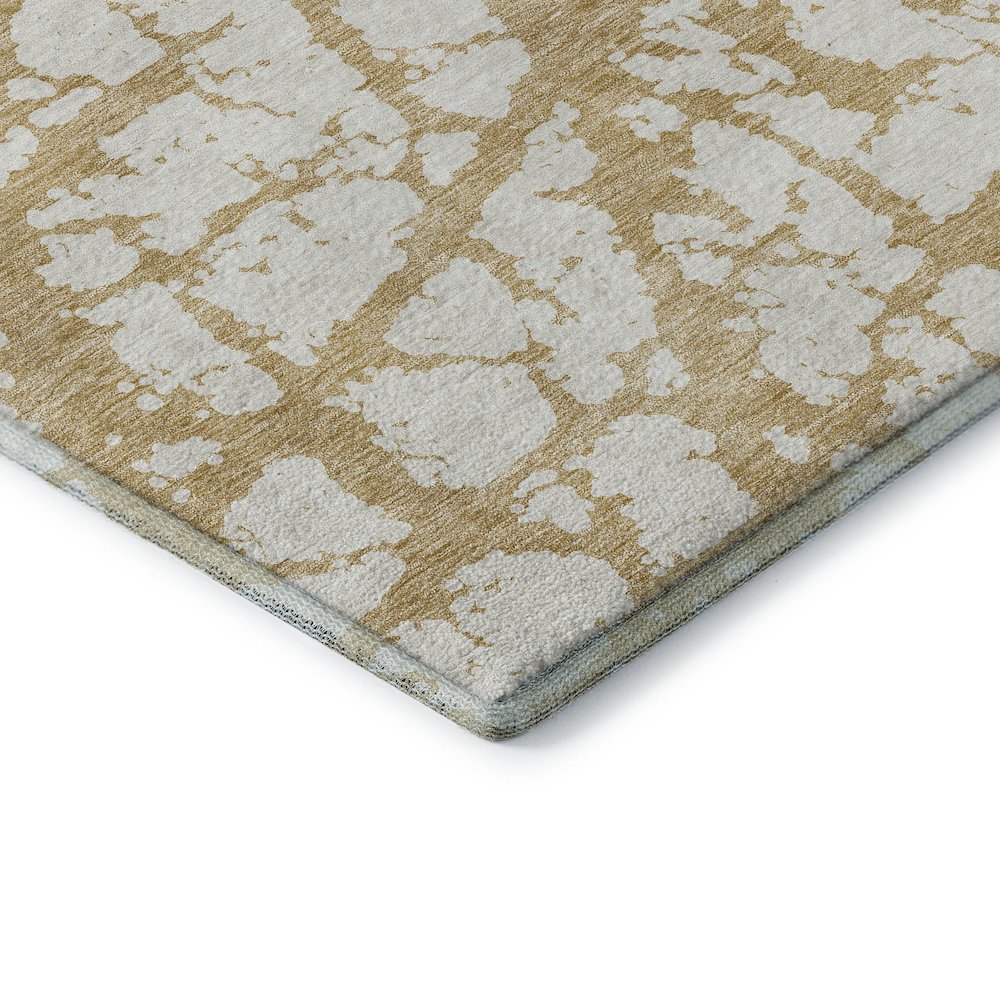 Premium Machine Washable Mayfield AMF972 Gold 2'6" x 3'10" Rug. Picture 3
