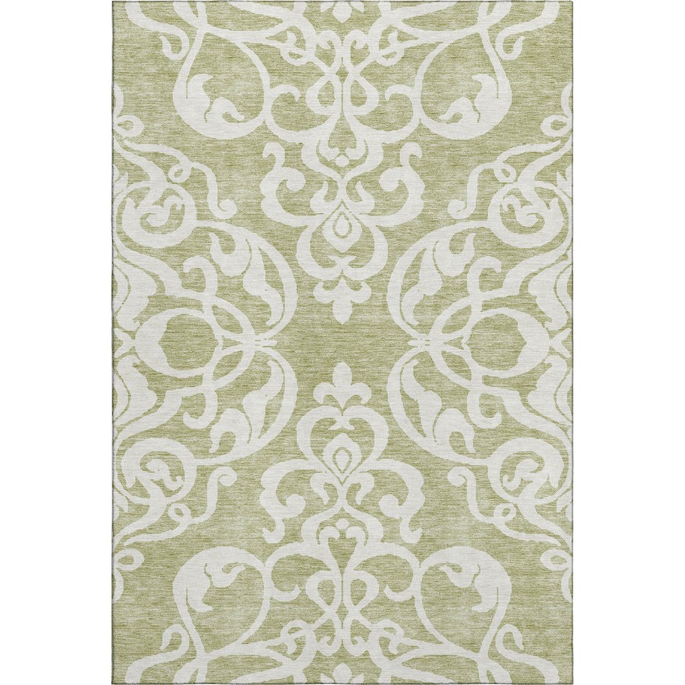 Premium Machine Washable Mayfield AMF973 Aloe 5' x 7'6" Rug. Picture 1