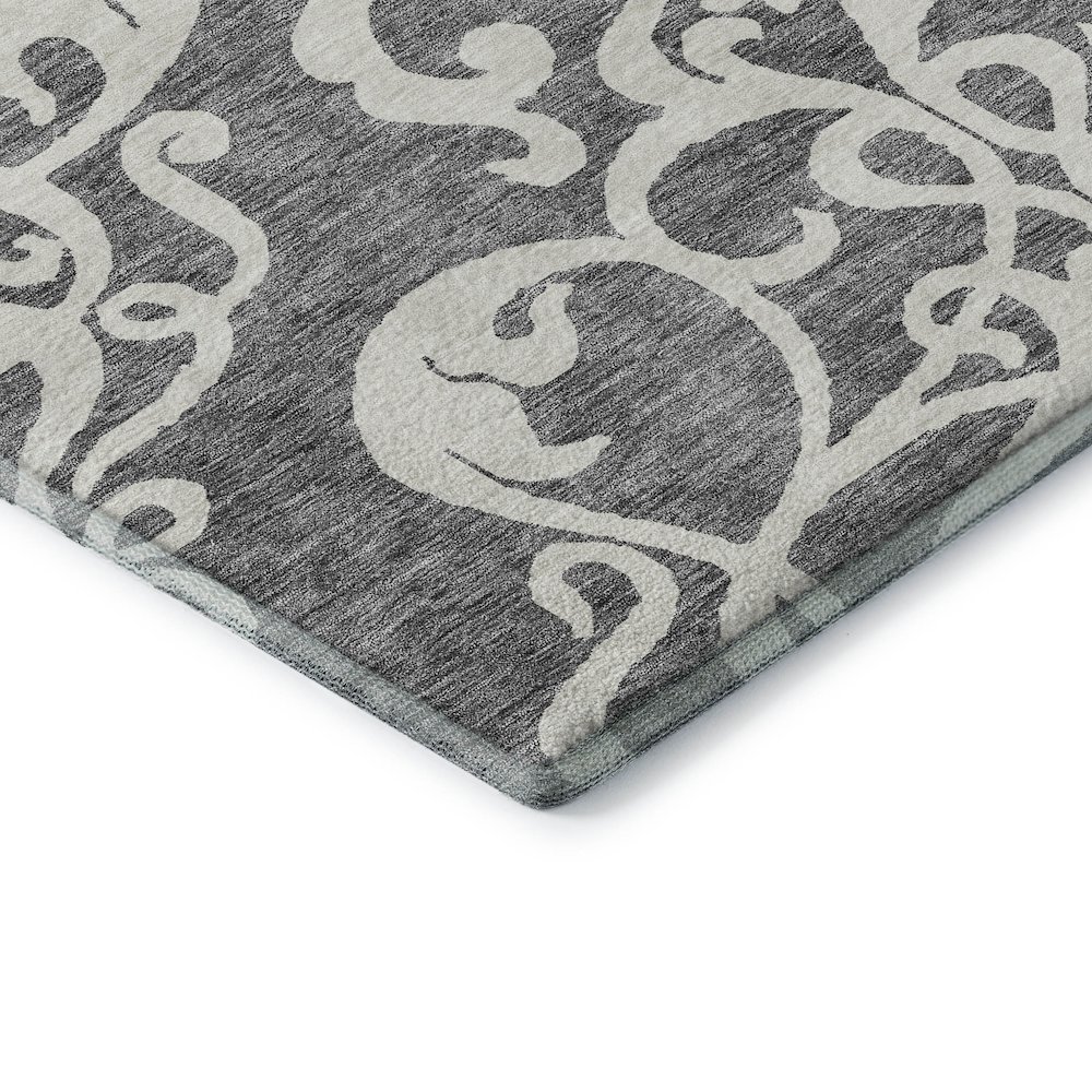 Premium Machine Washable Mayfield AMF973 Gray 2'6" x 3'10" Rug. Picture 3