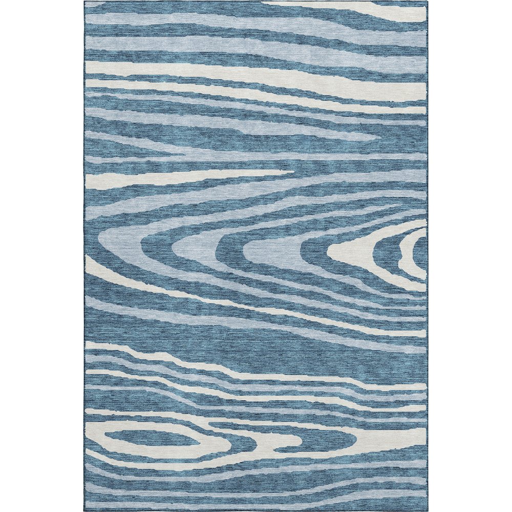 Premium Machine Washable Mayfield AMF974 Navy 5' x 7'6" Rug. Picture 1