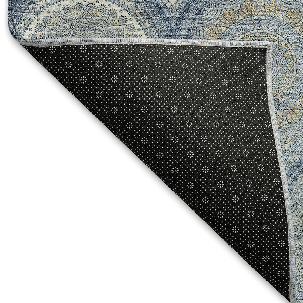 Premium Machine Washable Mayfield AMF976 Navy 2'6" x 3'10" Rug. Picture 2