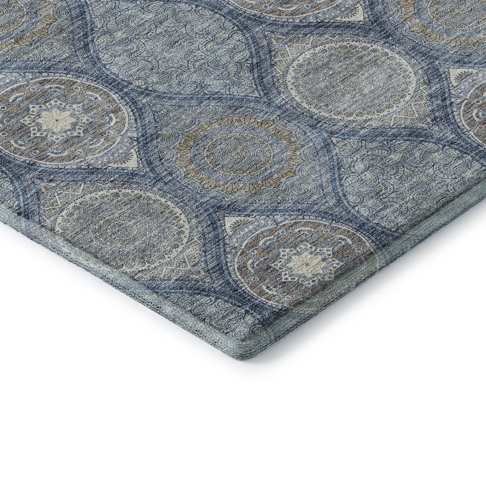 Premium Machine Washable Mayfield AMF976 Navy 2'6" x 3'10" Rug. Picture 3