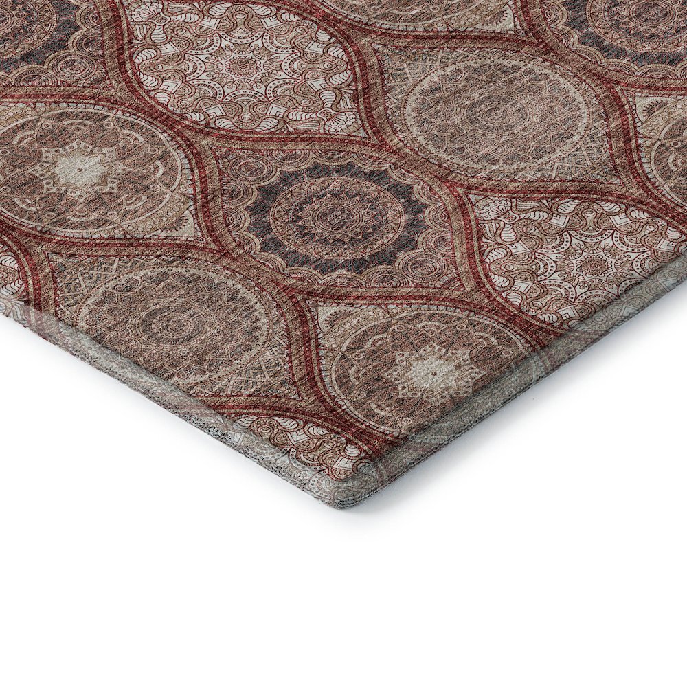 Premium Machine Washable Mayfield AMF976 Paprika 2'6" x 3'10" Rug. Picture 3
