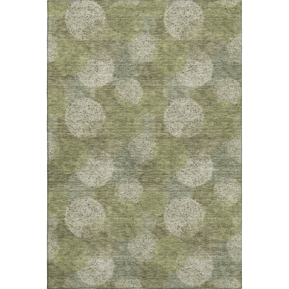 Premium Machine Washable Mayfield AMF977 Green 5' x 7'6" Rug. Picture 1