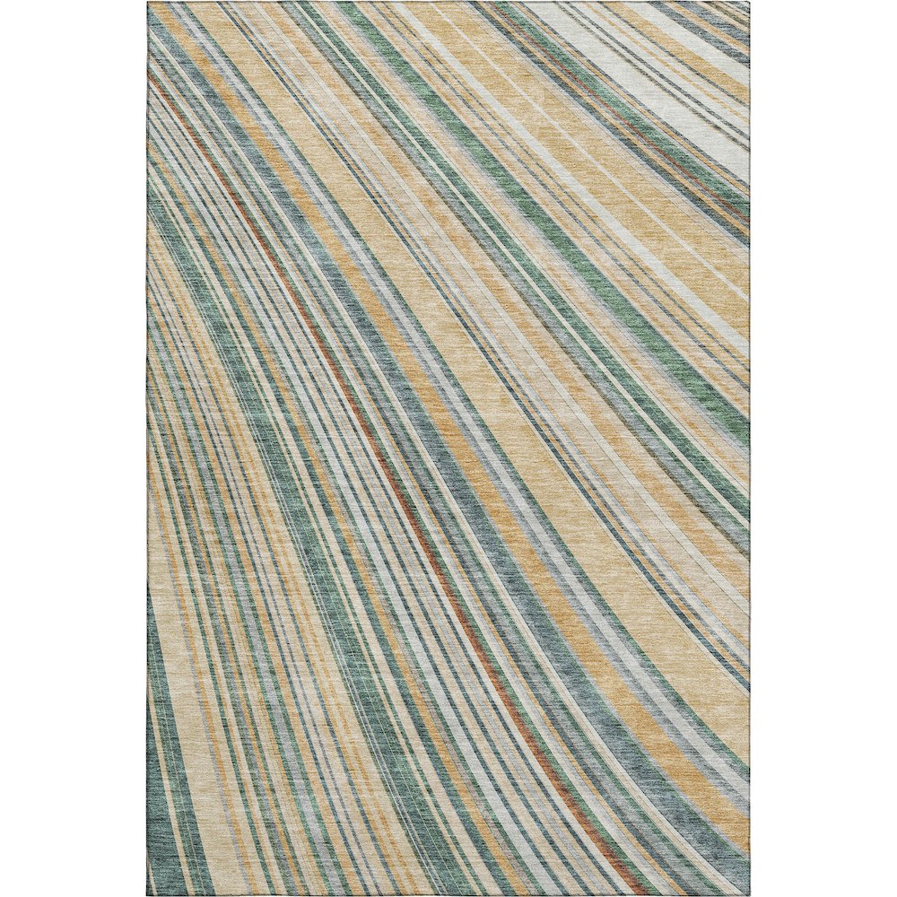 Premium Machine Washable Mayfield AMF981 Beige 5' x 7'6" Rug. Picture 1