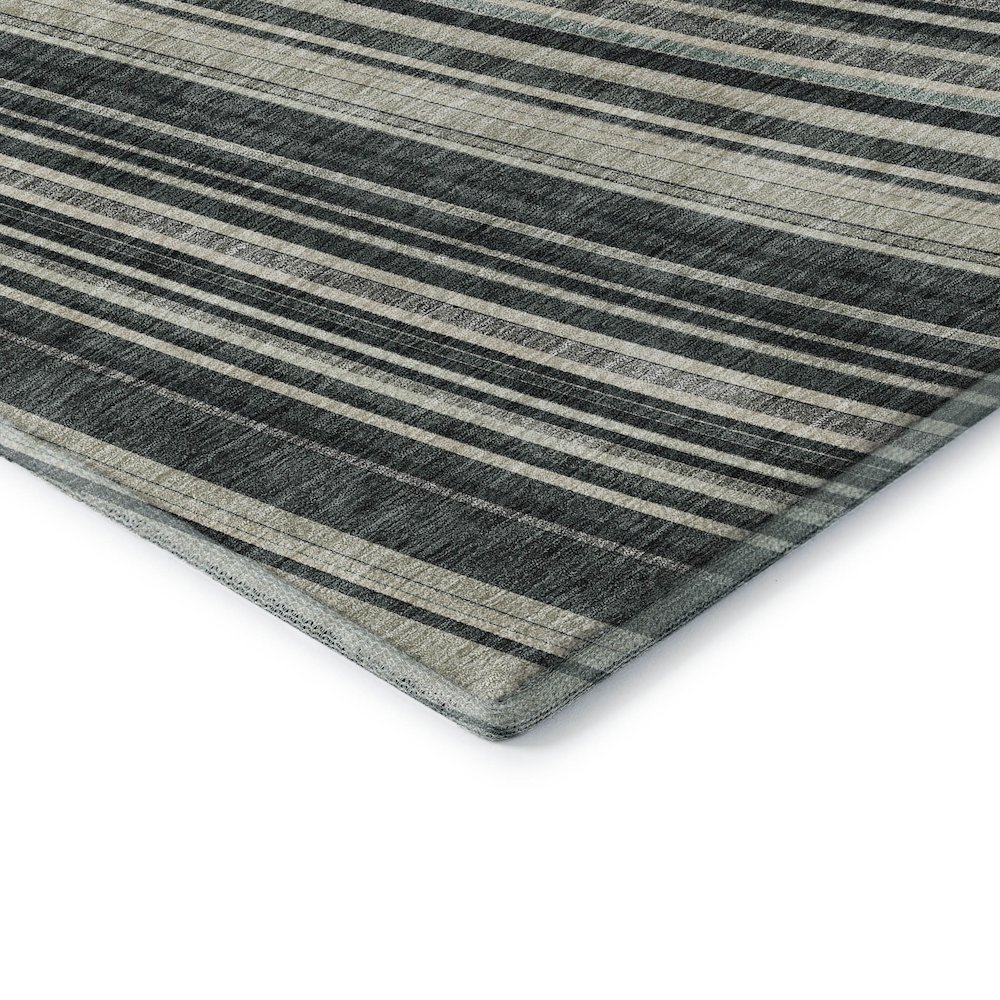 Premium Machine Washable Mayfield AMF981 Black 2'6" x 3'10" Rug. Picture 3