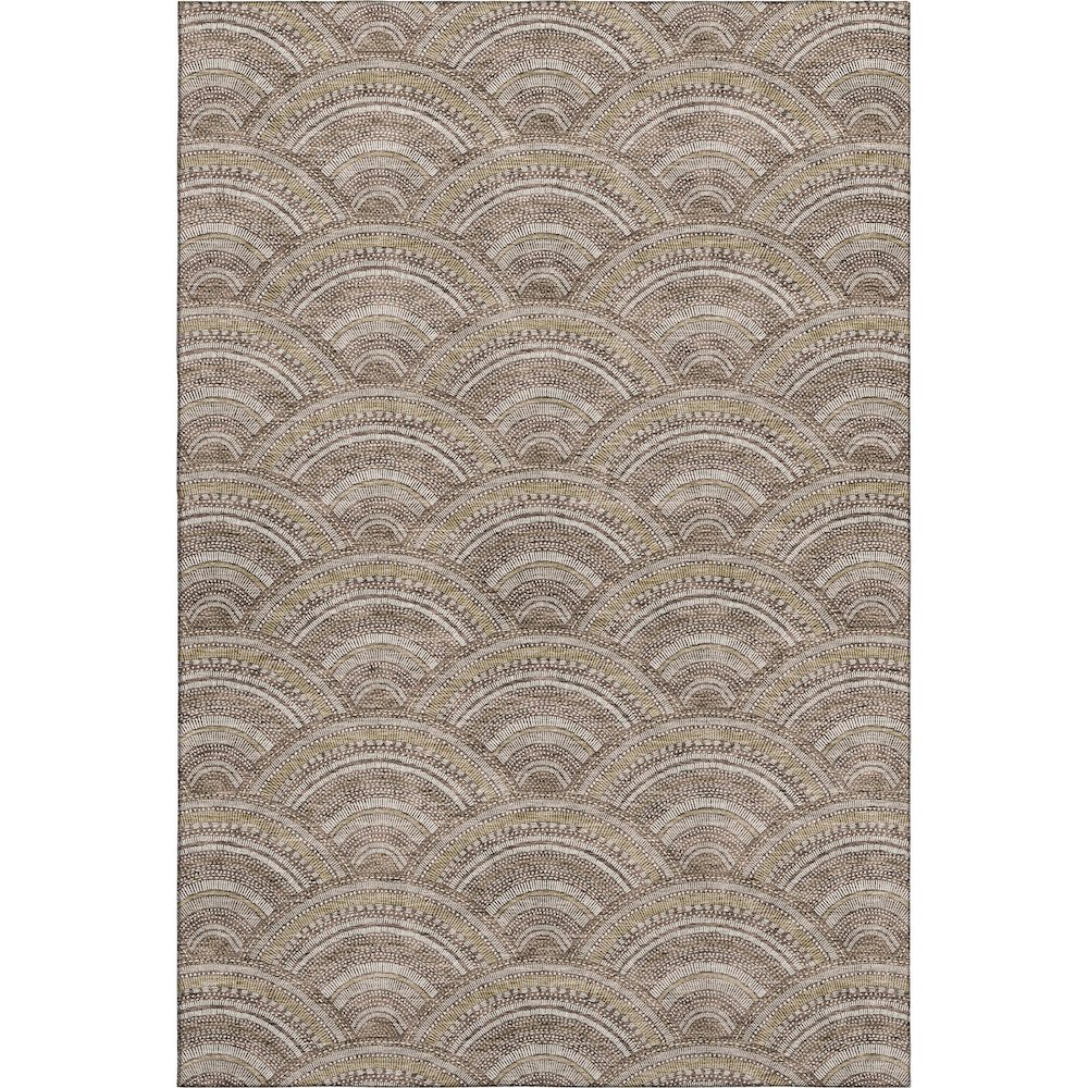 Premium Machine Washable Mayfield AMF984 Brown 5' x 7'6" Rug. Picture 1