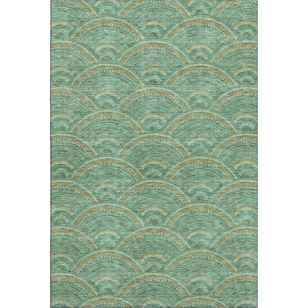 Premium Machine Washable Mayfield AMF984 Sage 5' x 7'6" Rug. Picture 1