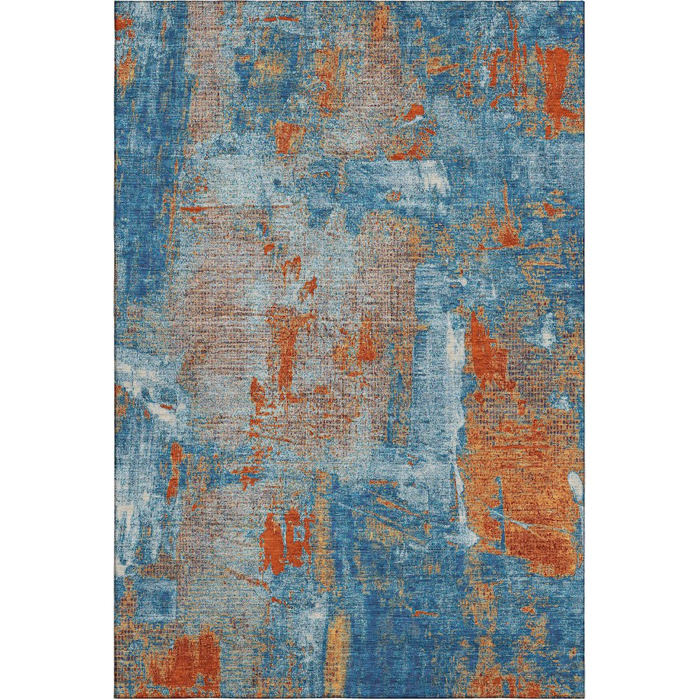 Premium Machine Washable Mayfield AMF989 Navy 5' x 7'6" Rug. Picture 1