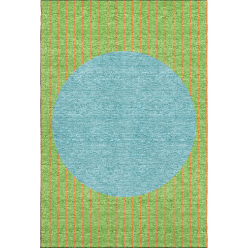 Premium Machine Washable Mayfield AMF994 Lime 5' x 7'6" Rug. Picture 1