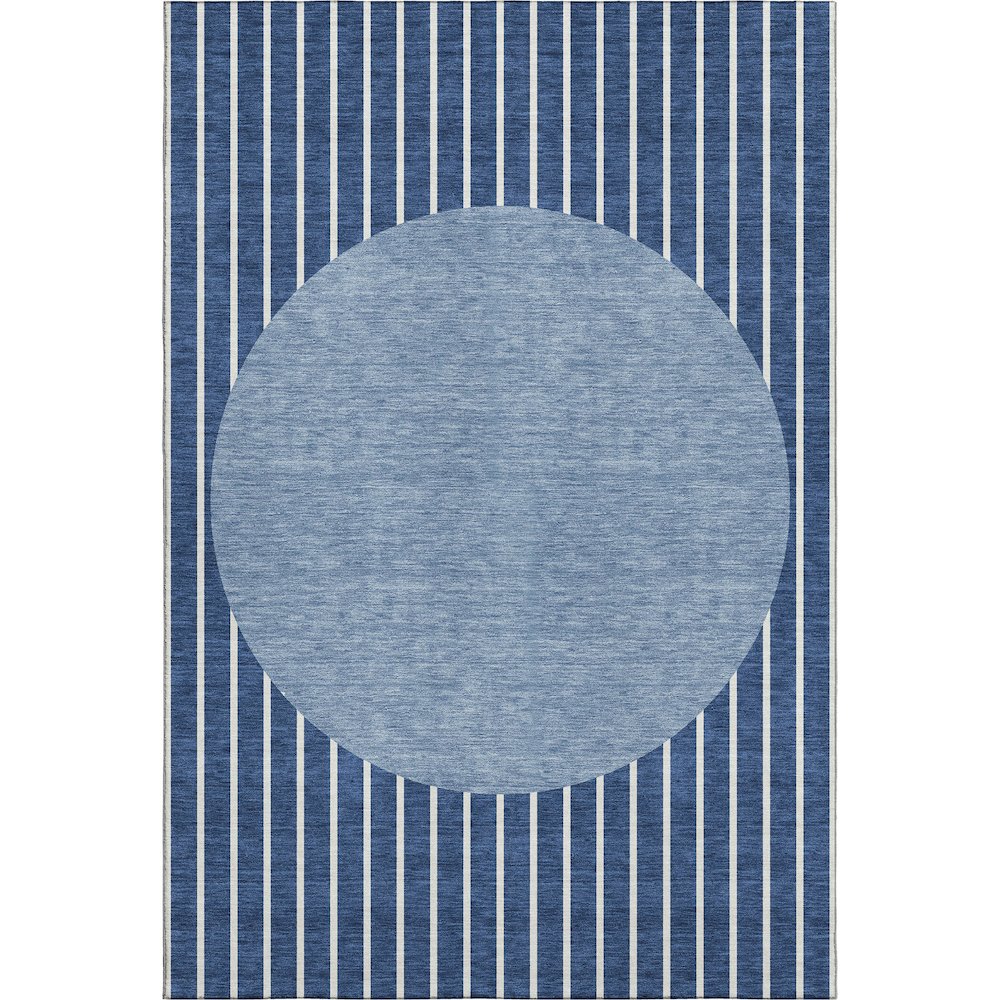 Premium Machine Washable Mayfield AMF994 Navy 5' x 7'6" Rug. Picture 1