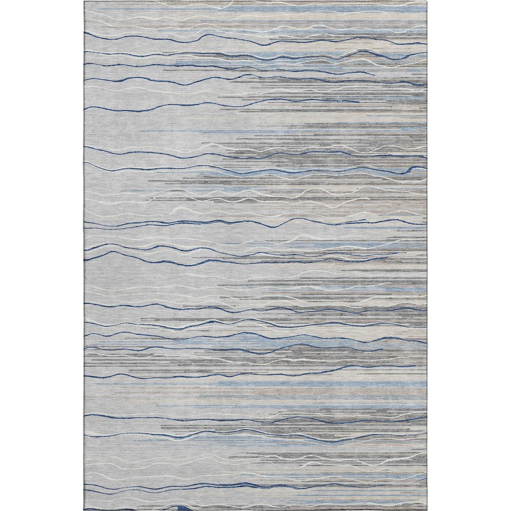 Premium Machine Washable Mayfield AMF996 Gray 5' x 7'6" Rug. Picture 1