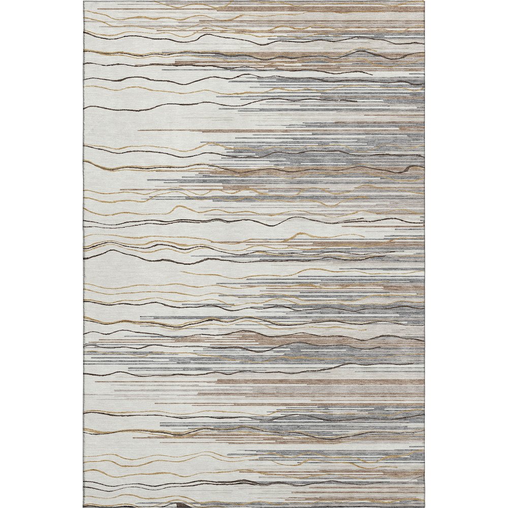 Premium Machine Washable Mayfield AMF996 Ivory 5' x 7'6" Rug. Picture 1