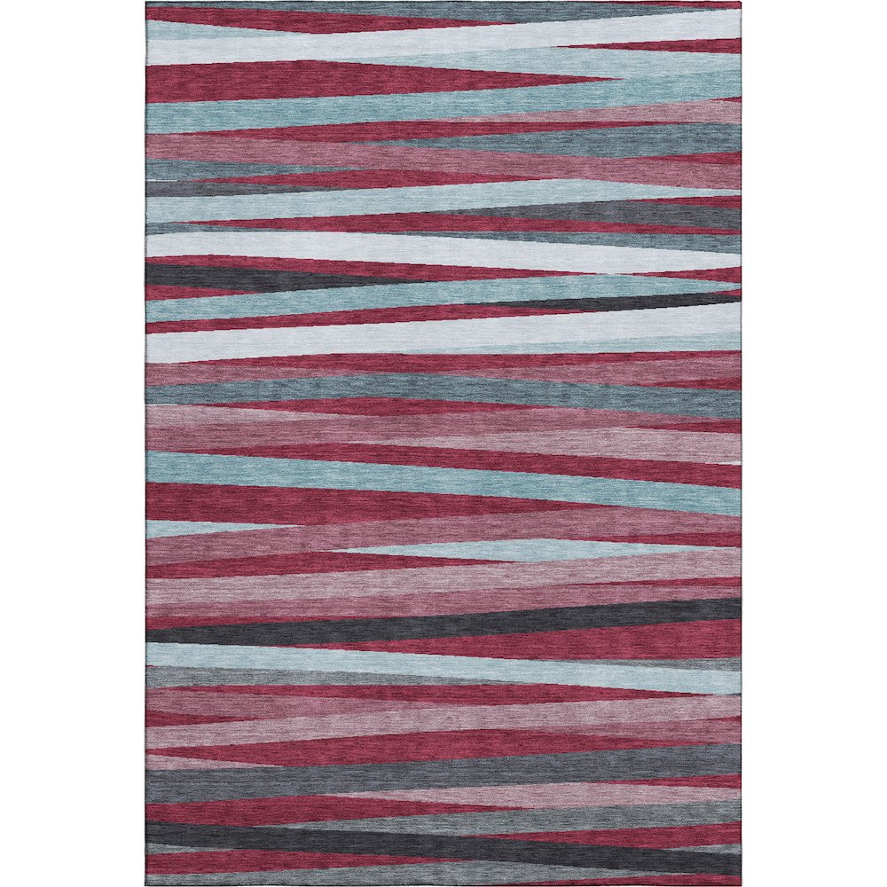 Premium Machine Washable Mayfield AMF997 Burgundy 5' x 7'6" Rug. Picture 1