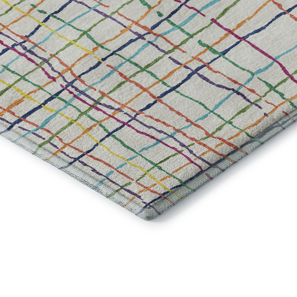 Premium Machine Washable Mayfield AMF998 White 2'6" x 3'10" Rug. Picture 3