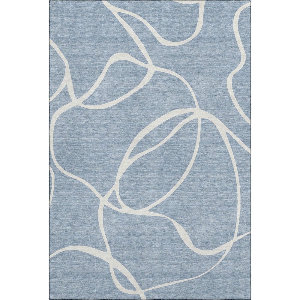 Premium Machine Washable Mayfield AMF999 Denim 5' x 7'6" Rug. Picture 1