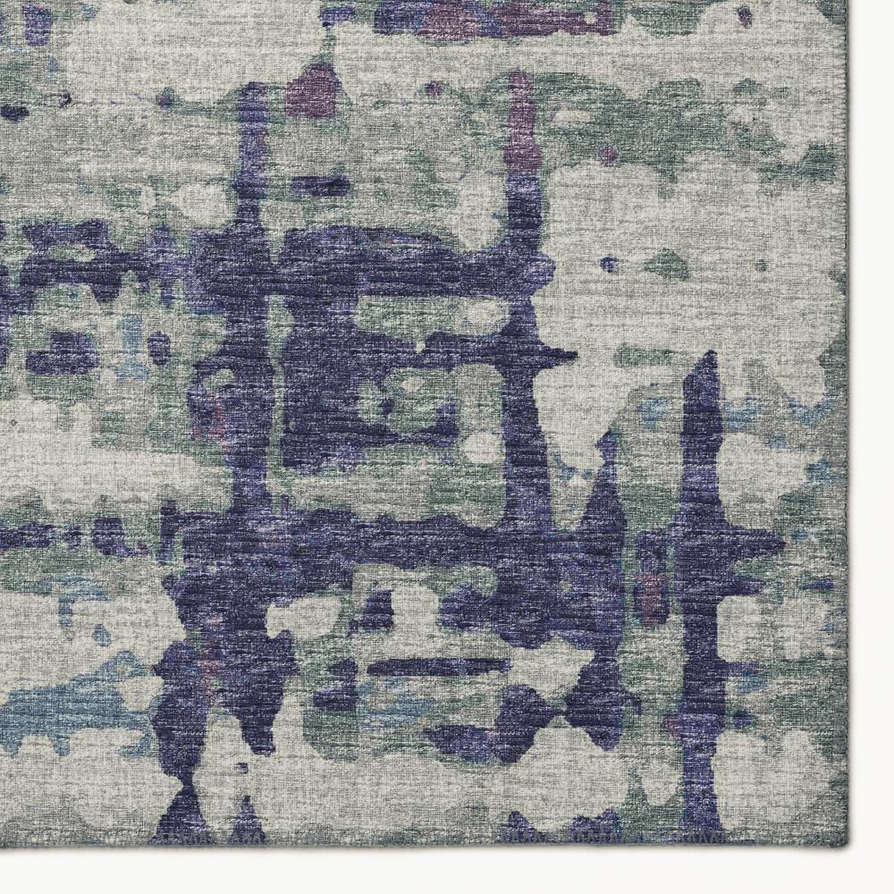 Bravado Purple Contemporary Abstract 10' x 14' Area Rug Purple ABV35. Picture 2