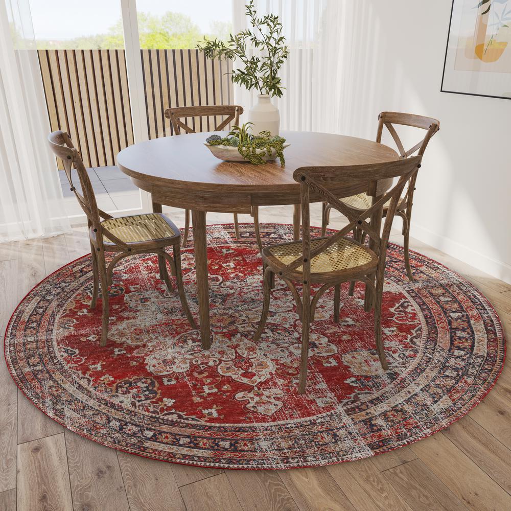 Jericho JC6 Garnet 6' x 6' Round Rug. Picture 2