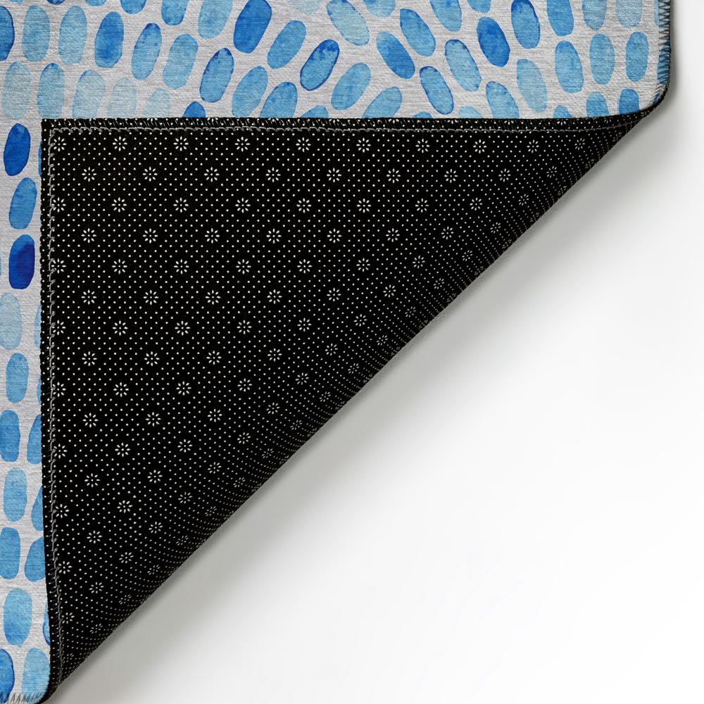 Indoor/Outdoor Surfside ASR37 Blue Washable 2'3" x 7'6" Runner Rug. Picture 6