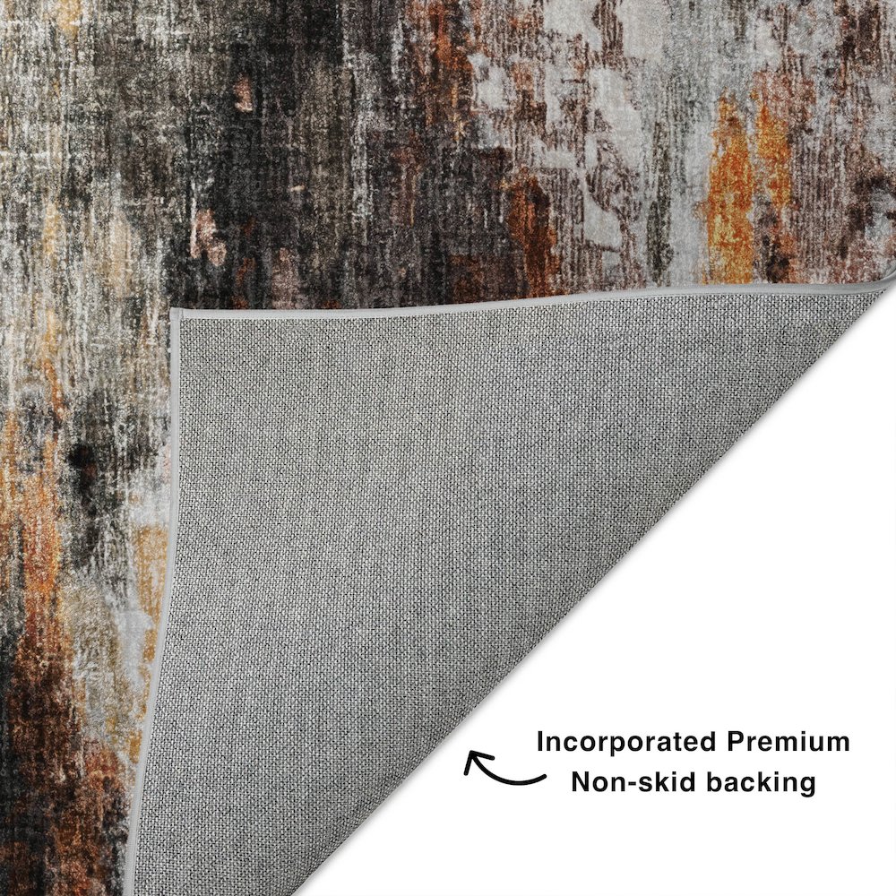 Luxury Washable Boca Gray 2'6" x 3'10" Rug. Picture 4