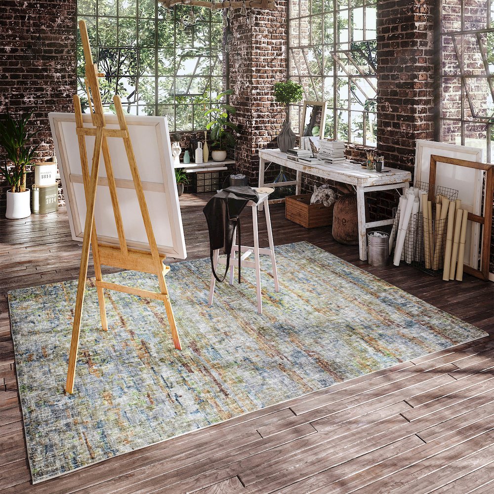 Luxury Washable Boca Putty 5' x 7'6" Rug. Picture 5