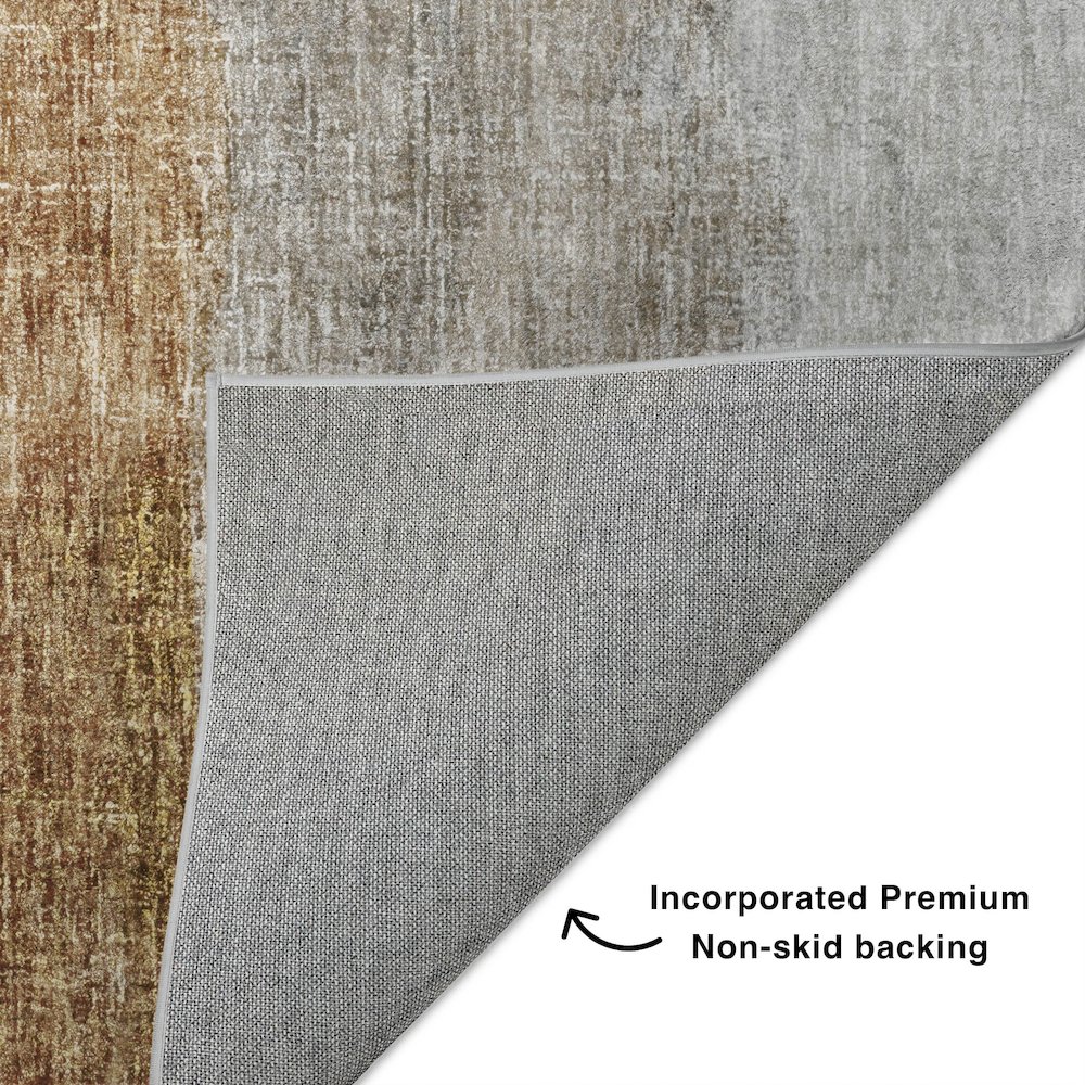 Luxury Washable Boca Brown 2'6" x 3'10" Rug. Picture 4