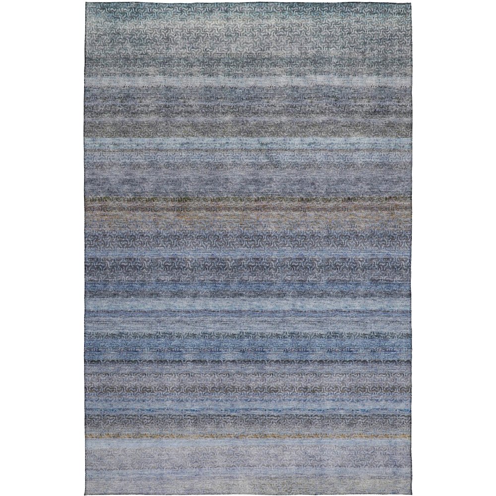 Luxury Washable Indoor/Outdoor Burano Blue 5' x 7'6" Rug. Picture 1
