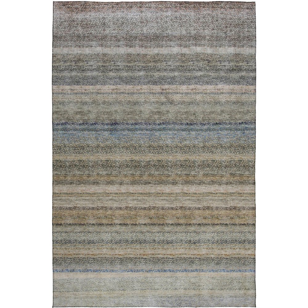 Luxury Washable Indoor/Outdoor Burano Taupe 5' x 7'6" Rug. Picture 1