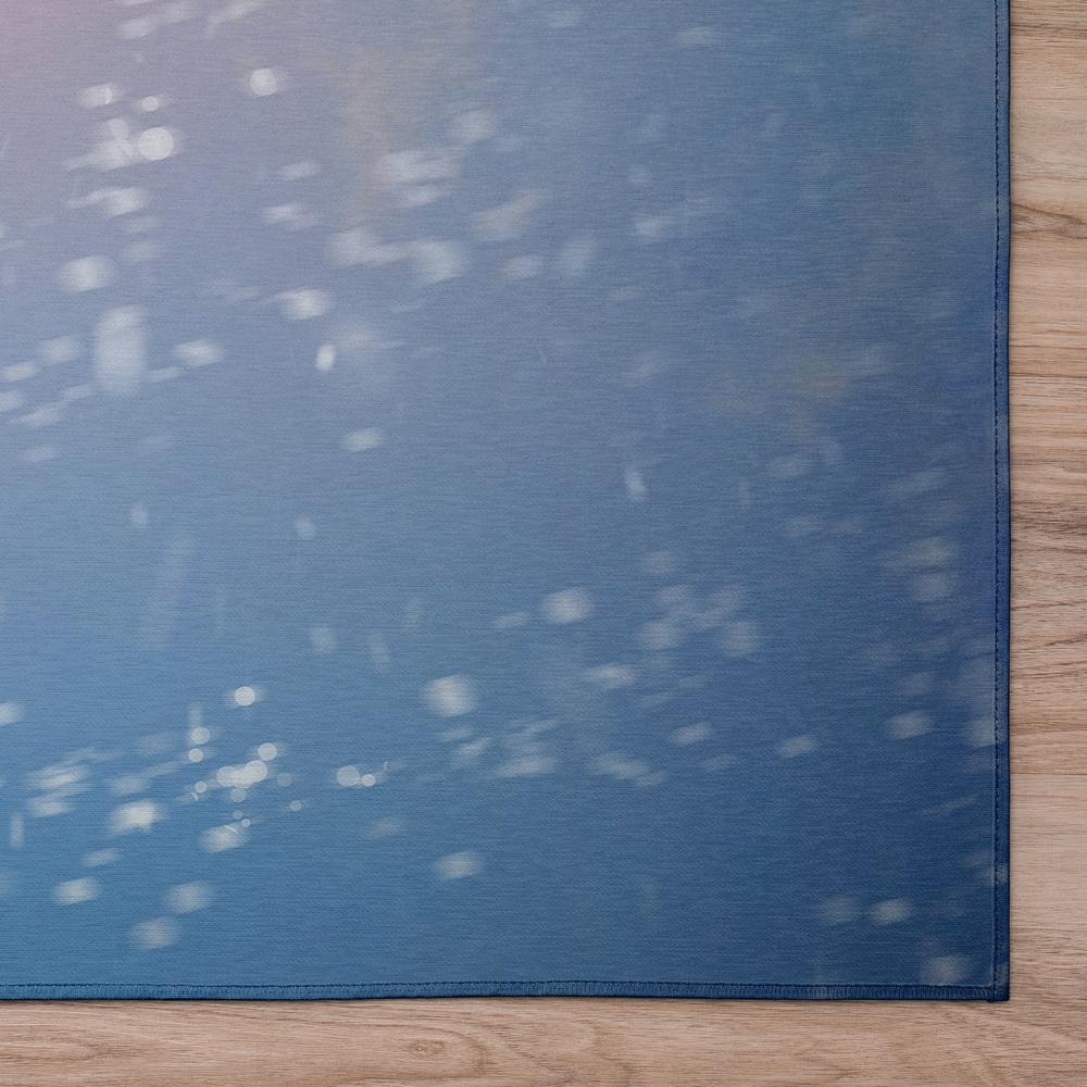 Indoor/Outdoor Cozy Winter ACW31 Blue Washable 30" x 46" Rug. Picture 3