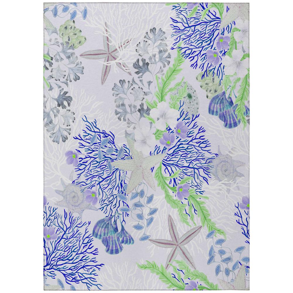 Indoor/Outdoor Surfside ASR31 Blue Washable 5' x 7'6" Rug. Picture 1