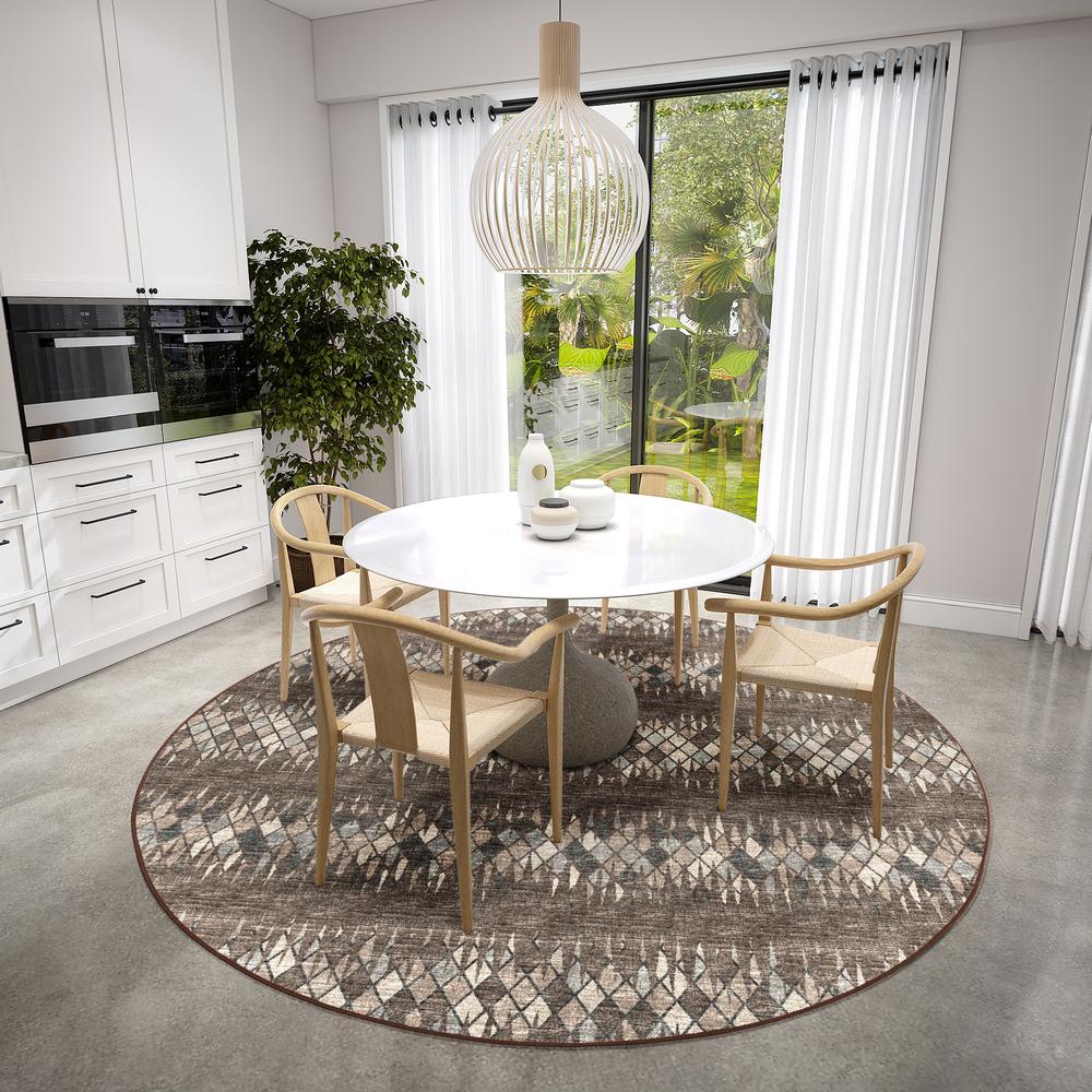 Winslow WL5 Driftwood 6' x 6' Round Rug. Picture 2