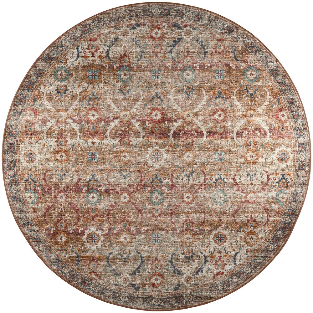 Jericho JC1 Taupe 6' x 6' Round Rug. Picture 1
