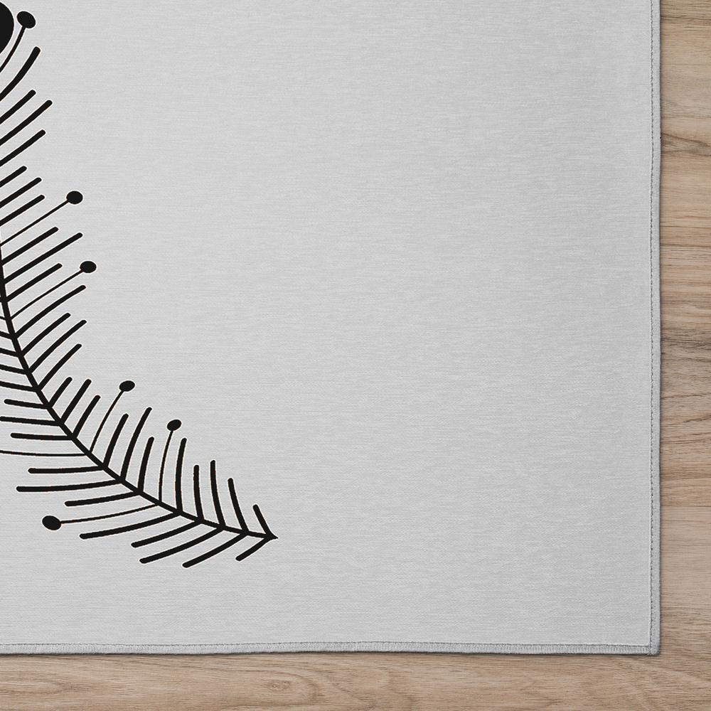 Indoor/Outdoor Cozy Winter ACW35 Gray Washable 30" x 46" Rug. Picture 3