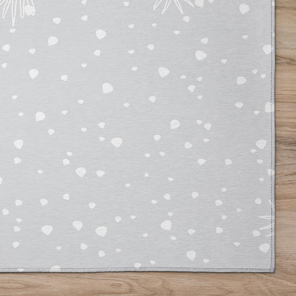 Indoor/Outdoor Cozy Winter ACW40 Gray Washable 30" x 46" Rug. Picture 3