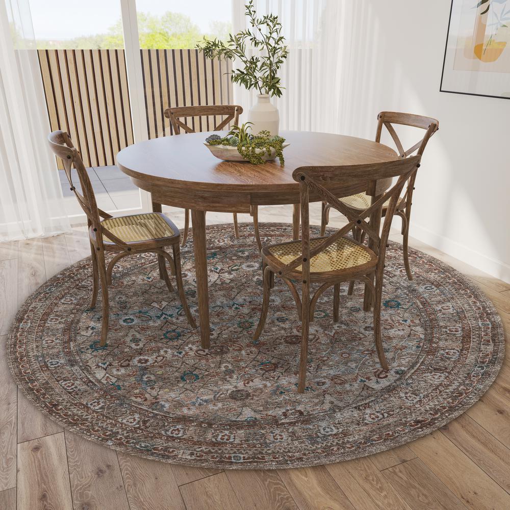 Jericho JC7 Latte 6' x 6' Round Rug. Picture 2