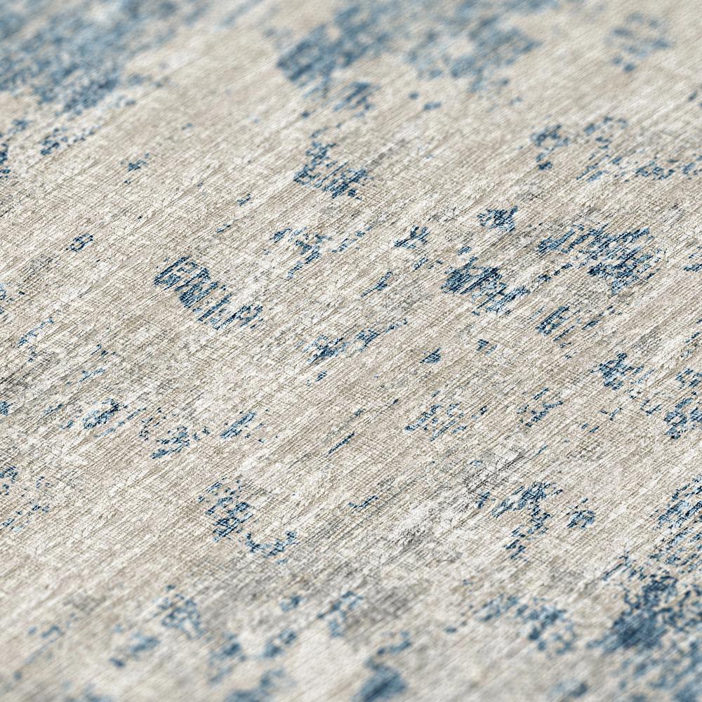 Indoor/Outdoor Accord AAC35 Blue Washable 2'3" x 7'6" Runner Rug. Picture 8