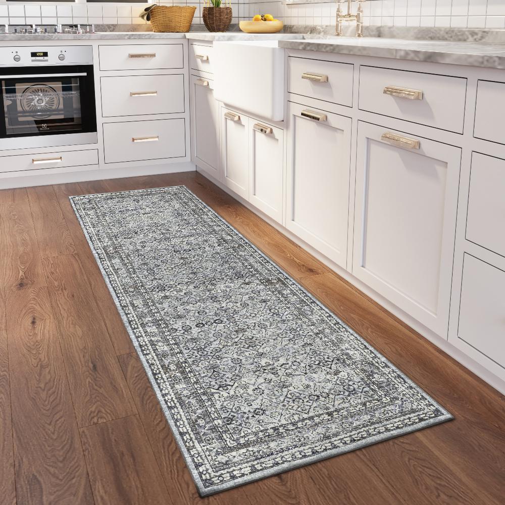 Jericho JC7 Pewter 2'6" x 12' Runner Rug. Picture 2