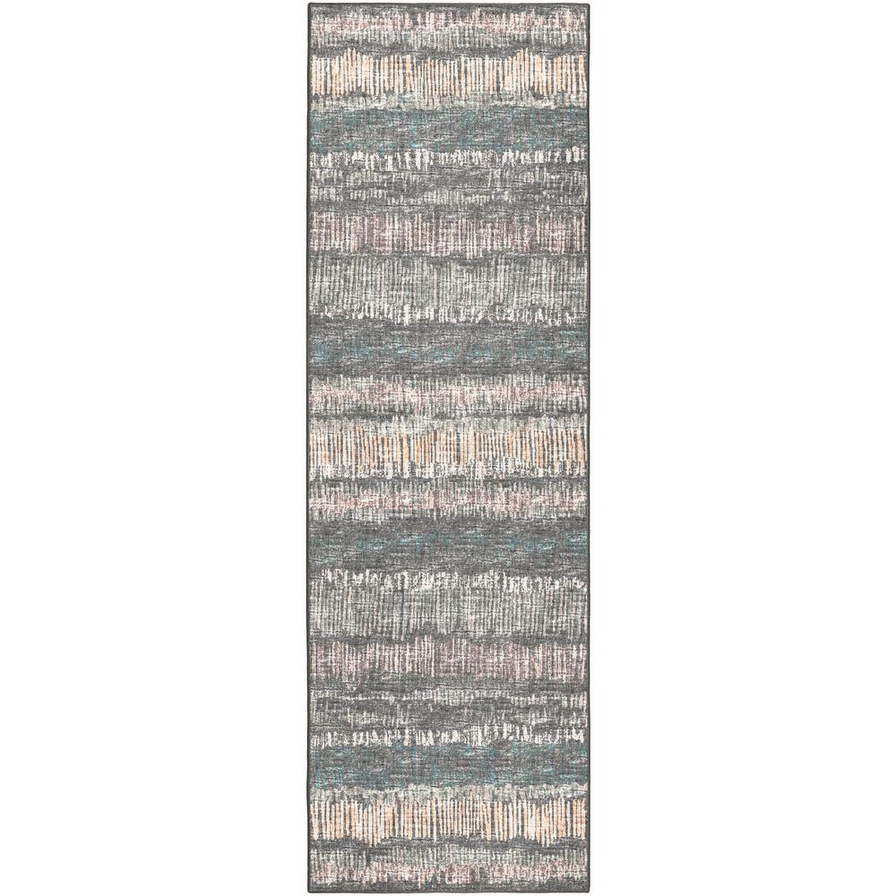 Winslow WL4 Charcoal 2'6" x 12' Runner Rug. Picture 1